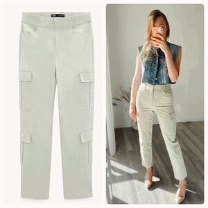 Zara Cargo Pants Trousers Pockets